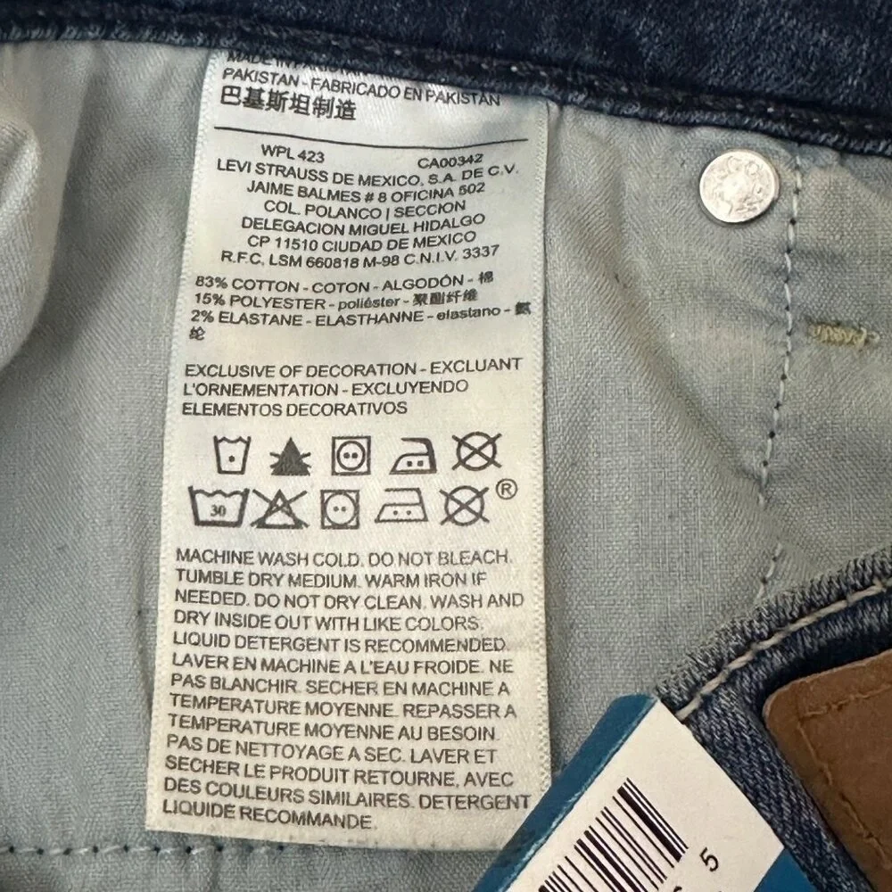 Signature By Levi Strauss & Co. Modern Slim Jeans Womens 8M Medium Wash Super St - Picture 5 of 8